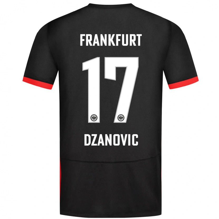 Danxen Kinder Benjamin Dzanovic #17 Schwarz Auswärtstrikot Trikot 2024/25 T-Shirt Schweiz