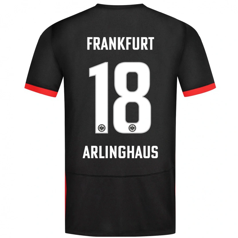 Danxen Kinder Max Arlinghaus #18 Schwarz Auswärtstrikot Trikot 2024/25 T-Shirt Schweiz