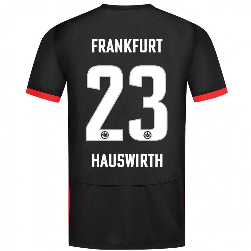 Danxen Kinder Max Hauswirth #23 Schwarz Auswärtstrikot Trikot 2024/25 T-Shirt Schweiz