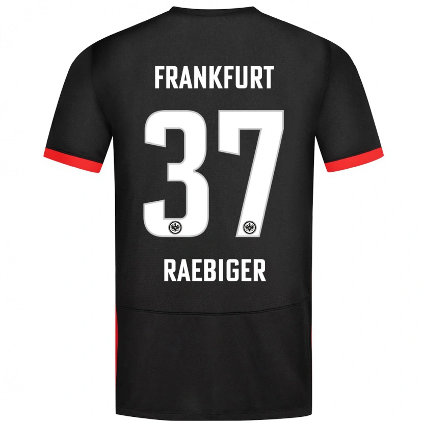 Danxen Kinder Sidney Raebiger #37 Schwarz Auswärtstrikot Trikot 2024/25 T-Shirt Schweiz