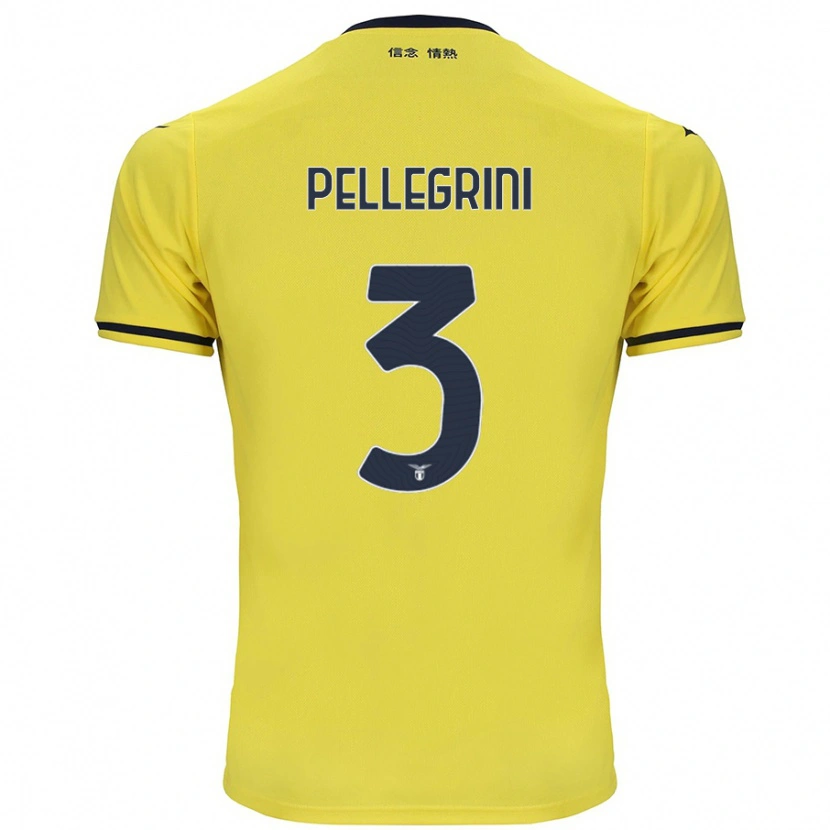 Danxen Kinder Luca Pellegrini #3 Gelb Auswärtstrikot Trikot 2024/25 T-Shirt Schweiz