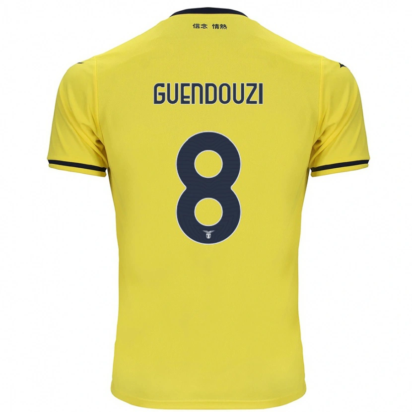 Danxen Kinder Mattéo Guendouzi #8 Gelb Auswärtstrikot Trikot 2024/25 T-Shirt Schweiz