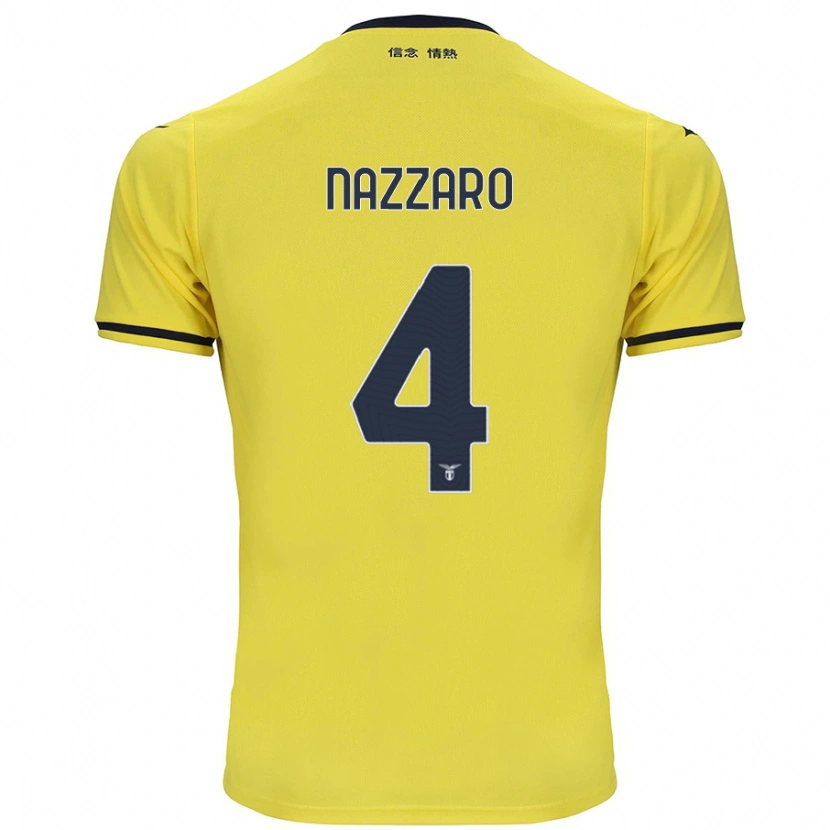 Danxen Kinder Marco Nazzaro #4 Gelb Auswärtstrikot Trikot 2024/25 T-Shirt Schweiz