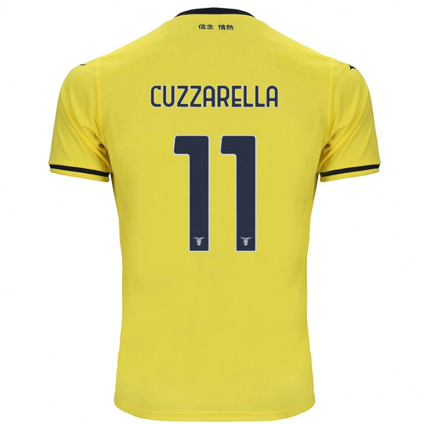 Danxen Kinder Cristian Cuzzarella #11 Gelb Auswärtstrikot Trikot 2024/25 T-Shirt Schweiz