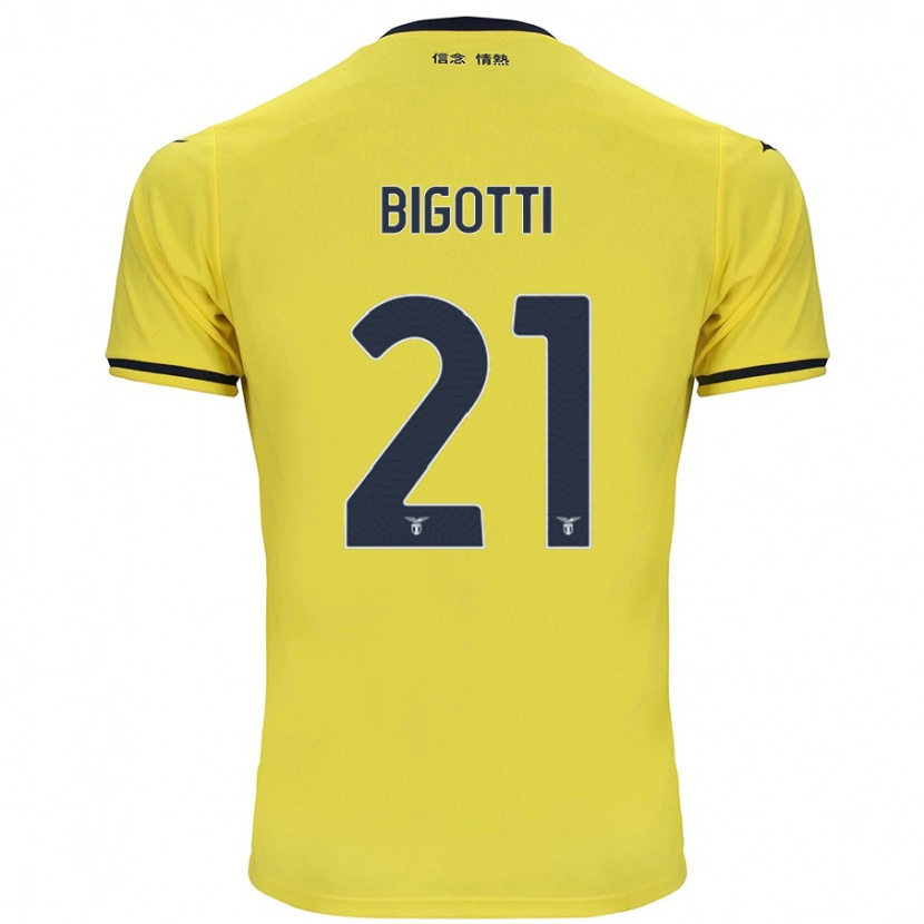 Danxen Kinder Massimo Bigotti #21 Gelb Auswärtstrikot Trikot 2024/25 T-Shirt Schweiz