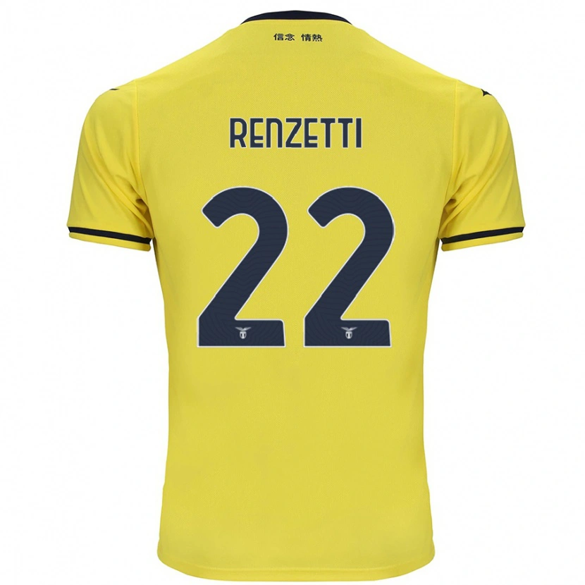 Danxen Kinder Davide Renzetti #22 Gelb Auswärtstrikot Trikot 2024/25 T-Shirt Schweiz