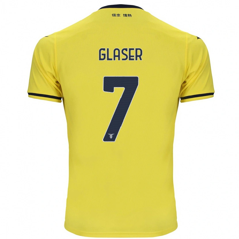 Danxen Kinder Julia Glaser #7 Gelb Auswärtstrikot Trikot 2024/25 T-Shirt Schweiz