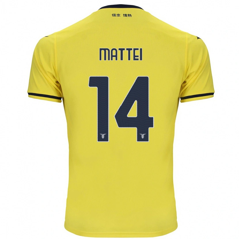 Danxen Kinder Sarah Mattei #14 Gelb Auswärtstrikot Trikot 2024/25 T-Shirt Schweiz