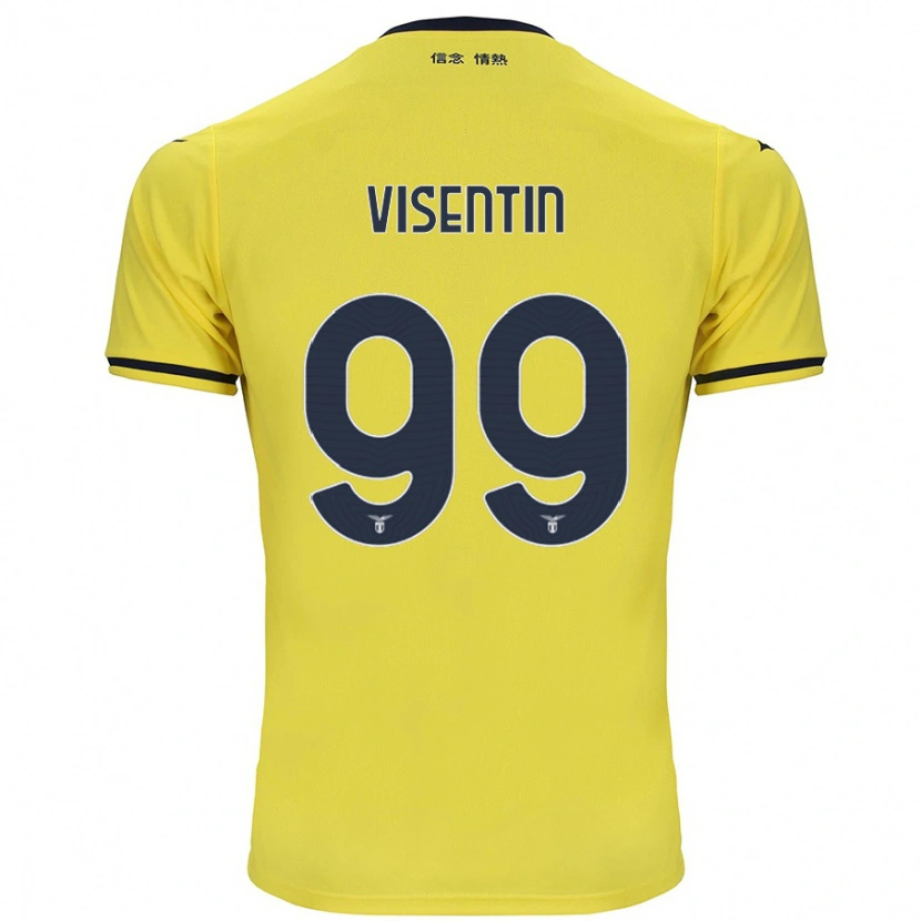 Danxen Kinder Noemi Visentin #99 Gelb Auswärtstrikot Trikot 2024/25 T-Shirt Schweiz