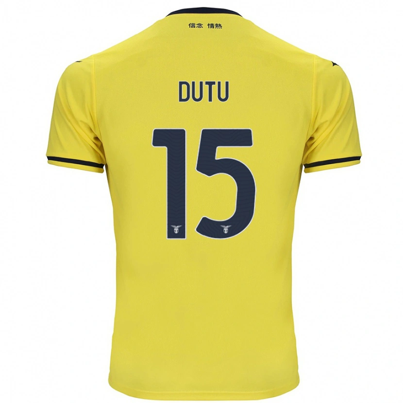 Danxen Kinder Matteo Dutu #15 Gelb Auswärtstrikot Trikot 2024/25 T-Shirt Schweiz