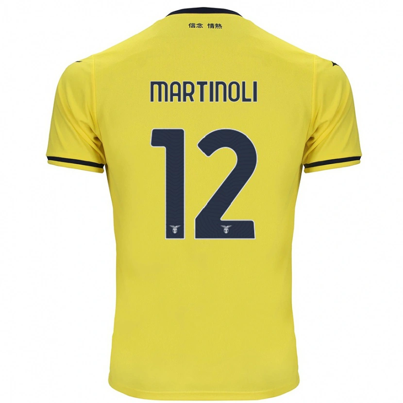 Danxen Kinder Elettra Martinoli #12 Gelb Auswärtstrikot Trikot 2024/25 T-Shirt Schweiz