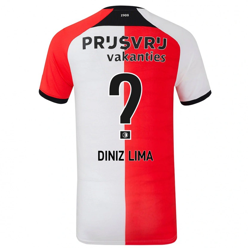 Danxen Herren Lucas Diniz Lima #0 Rot Weiß Heimtrikot Trikot 2024/25 T-Shirt Schweiz