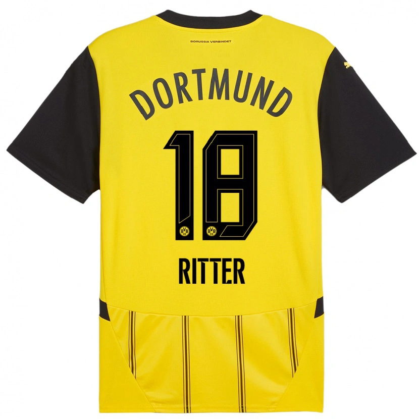 Danxen Herren Roméo Ritter #18 Gelb Schwarz Heimtrikot Trikot 2024/25 T-Shirt Schweiz