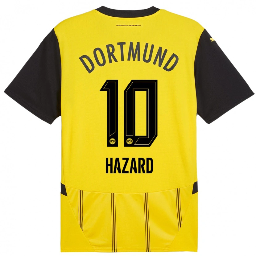 Danxen Herren Thorgan Hazard #10 Gelb Schwarz Heimtrikot Trikot 2024/25 T-Shirt Schweiz