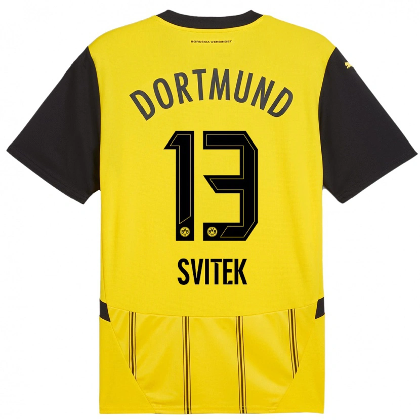 Danxen Herren Leon Svitek #13 Gelb Schwarz Heimtrikot Trikot 2024/25 T-Shirt Schweiz