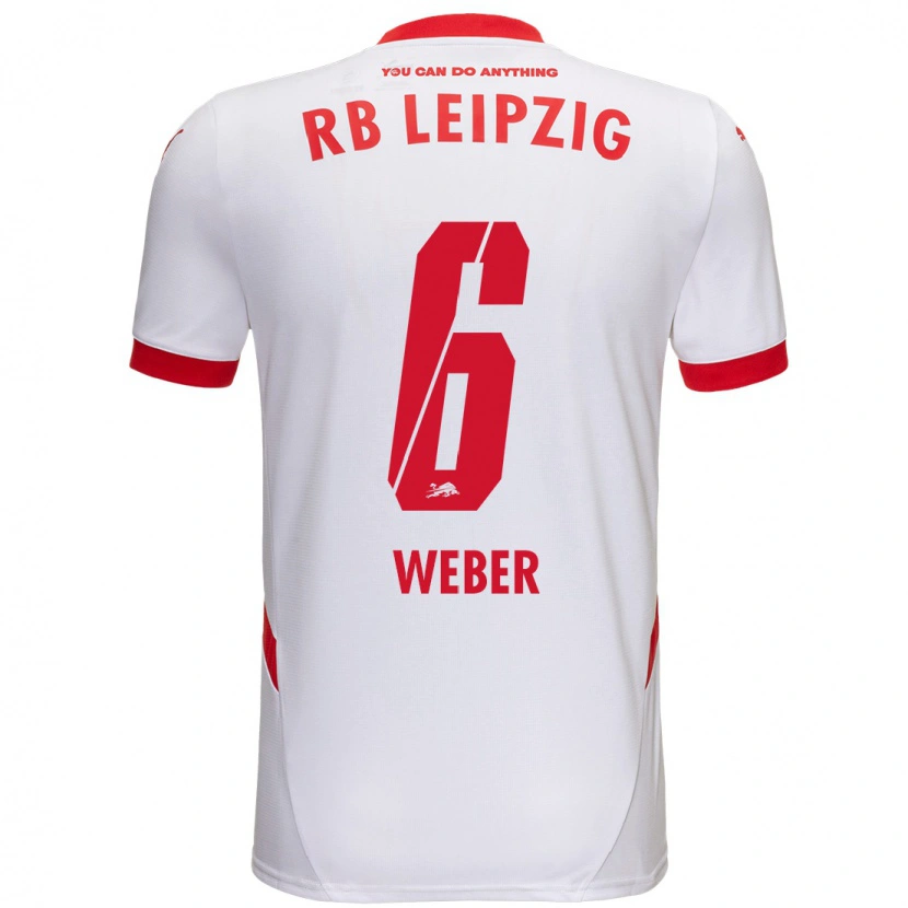 Danxen Herren Samuel Weber #6 Weiß Rot Heimtrikot Trikot 2024/25 T-Shirt Schweiz