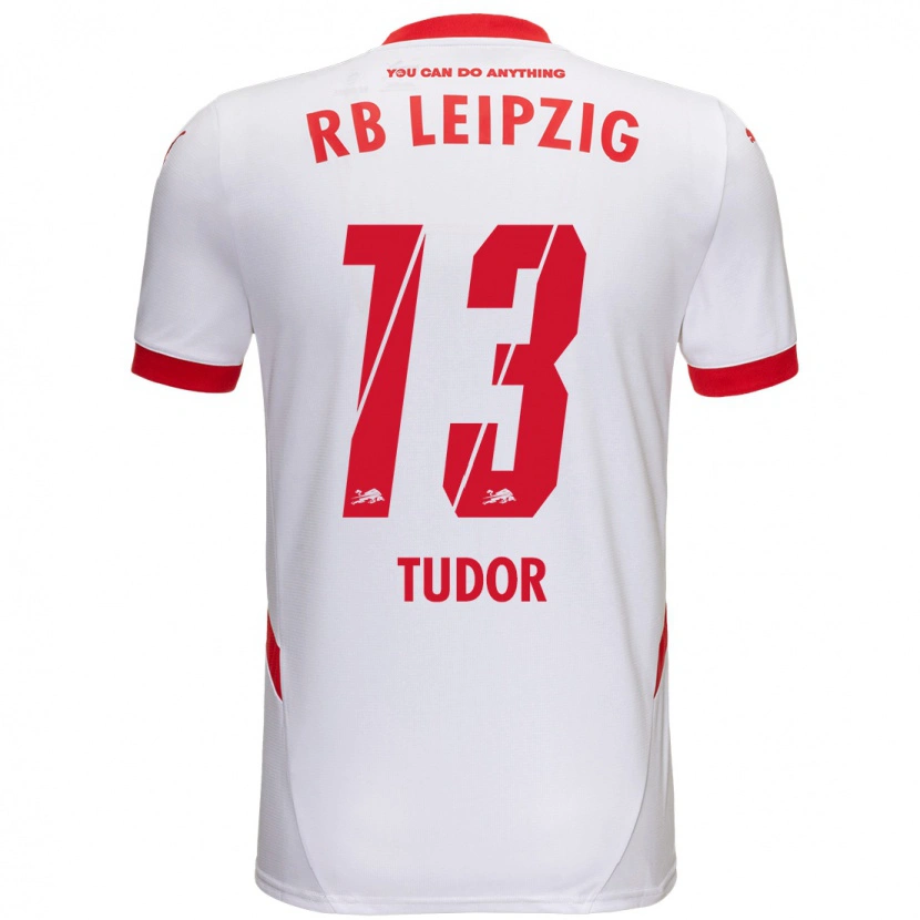 Danxen Herren Aaron Tudor #13 Weiß Rot Heimtrikot Trikot 2024/25 T-Shirt Schweiz