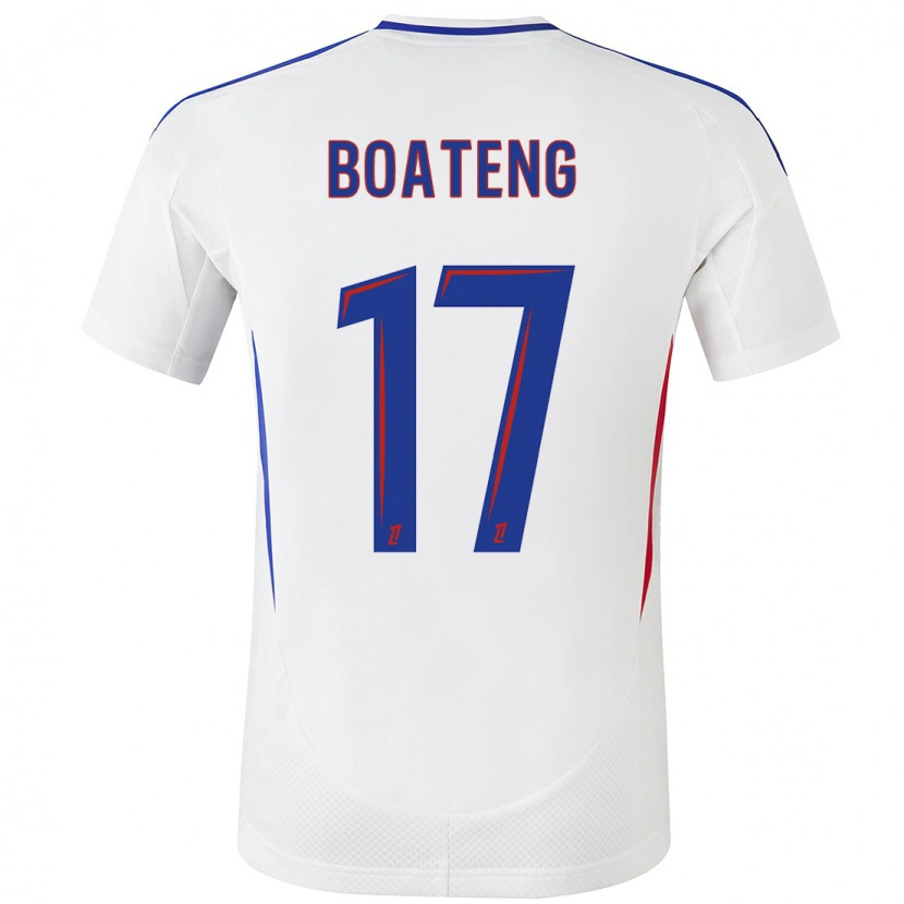 Danxen Herren Jerome Boateng #17 Weiß Blau Heimtrikot Trikot 2024/25 T-Shirt Schweiz