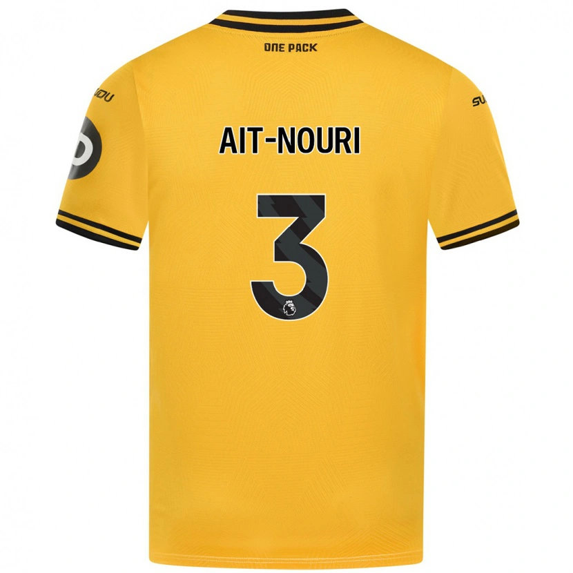 Danxen Herren Rayan Aït-Nouri #3 Gelb Heimtrikot Trikot 2024/25 T-Shirt Schweiz