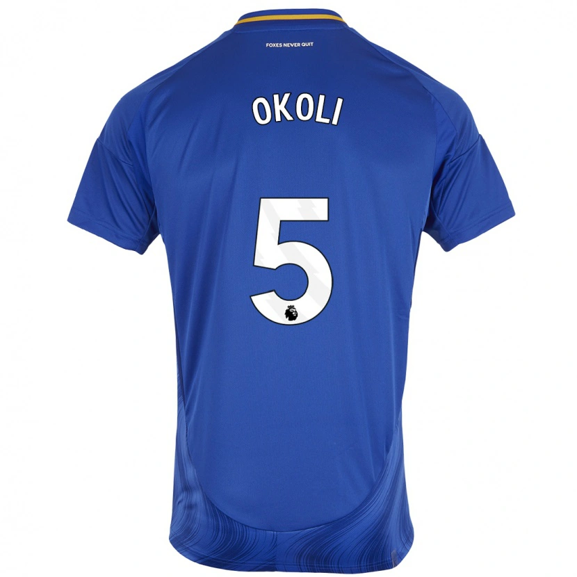 Danxen Herren Caleb Okoli #5 Blau Weiß Heimtrikot Trikot 2024/25 T-Shirt Schweiz