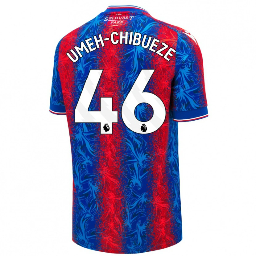 Danxen Herren Franco Umeh-Chibueze #46 Rot Blauen Streifen Heimtrikot Trikot 2024/25 T-Shirt Schweiz