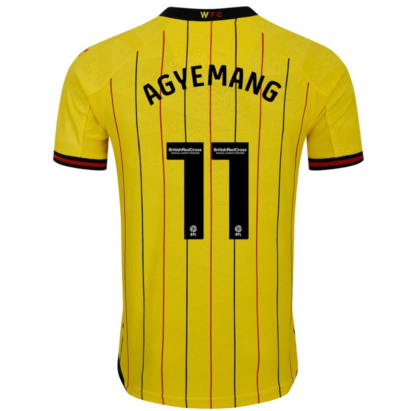 Danxen Herren Michelle Agyemang #11 Gelb Schwarz Heimtrikot Trikot 2024/25 T-Shirt Schweiz