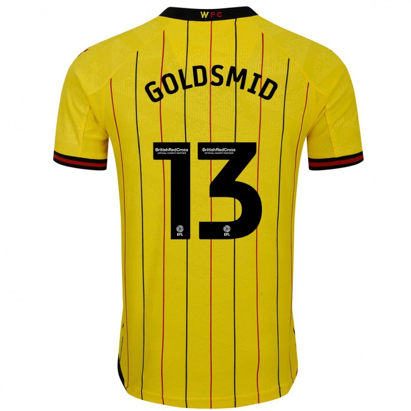 Danxen Herren Jacqui Goldsmid #13 Gelb Schwarz Heimtrikot Trikot 2024/25 T-Shirt Schweiz