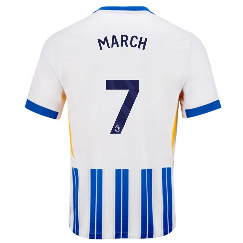 Danxen Herren Solly March #7 Weiß Blaue Nadelstreifen Heimtrikot Trikot 2024/25 T-Shirt Schweiz