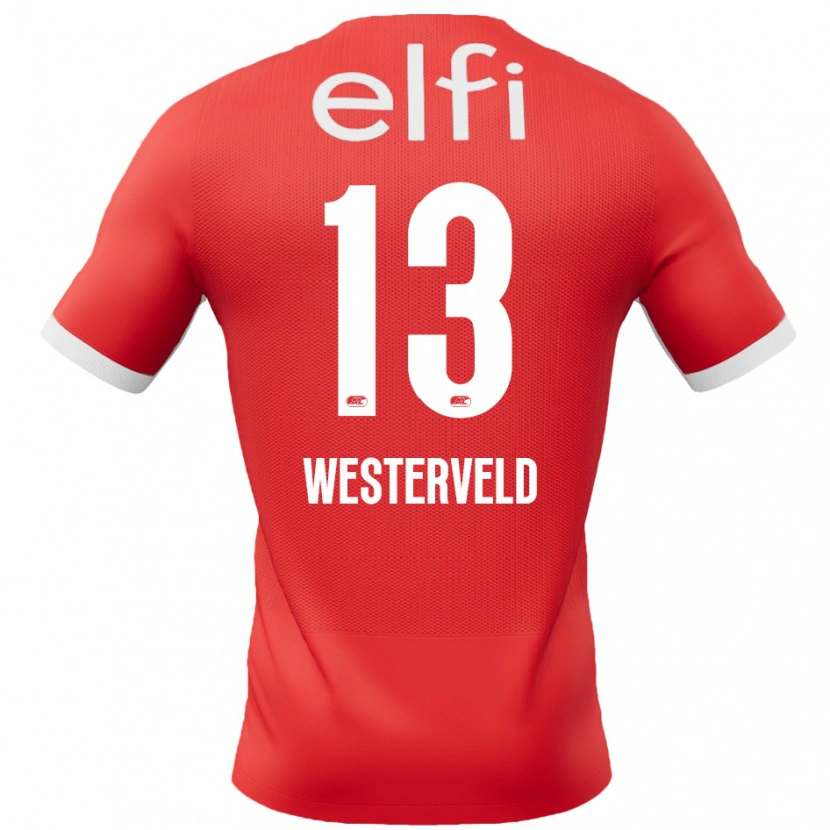 Danxen Herren Sem Westerveld #13 Rot Weiß Heimtrikot Trikot 2024/25 T-Shirt Schweiz