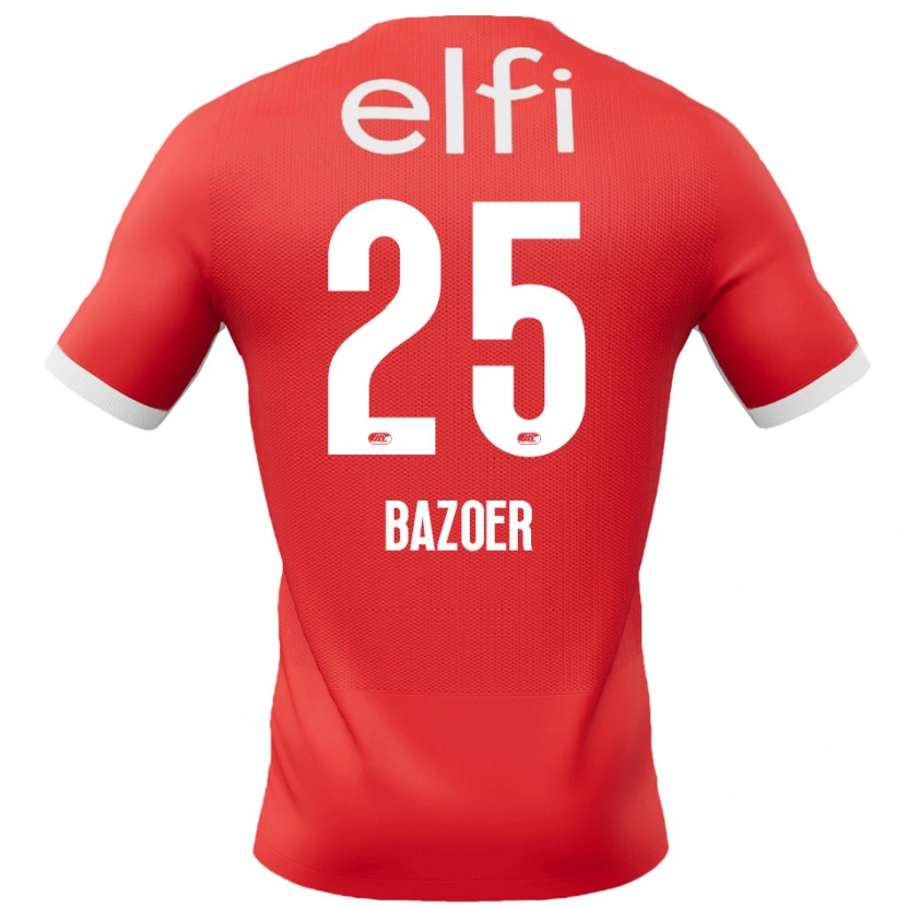 Danxen Herren Riechedly Bazoer #25 Rot Weiß Heimtrikot Trikot 2024/25 T-Shirt Schweiz