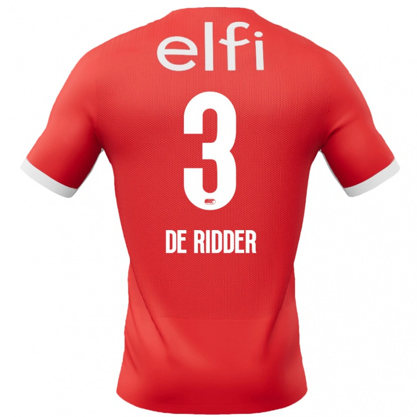 Danxen Herren Djoeke De Ridder #3 Rot Weiß Heimtrikot Trikot 2024/25 T-Shirt Schweiz