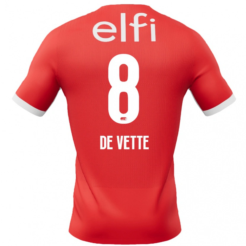 Danxen Herren Manique De Vette #8 Rot Weiß Heimtrikot Trikot 2024/25 T-Shirt Schweiz