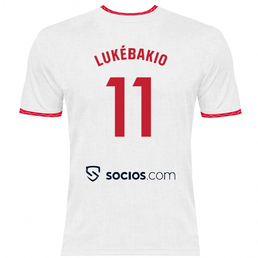 Danxen Herren Dodi Lukébakio #11 Weiß Rot Heimtrikot Trikot 2024/25 T-Shirt Schweiz