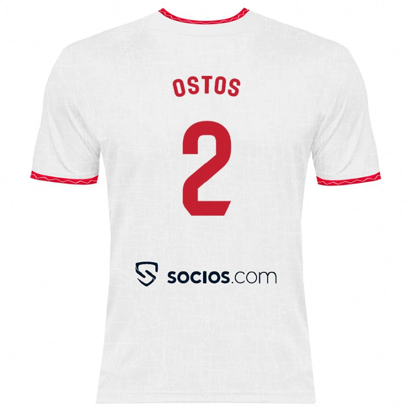 Danxen Herren Fran Ostos #2 Weiß Rot Heimtrikot Trikot 2024/25 T-Shirt Schweiz