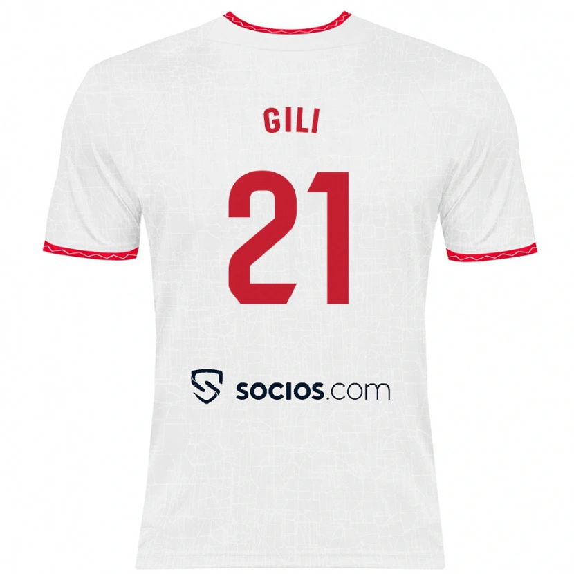 Danxen Herren Gemma Gili #21 Weiß Rot Heimtrikot Trikot 2024/25 T-Shirt Schweiz