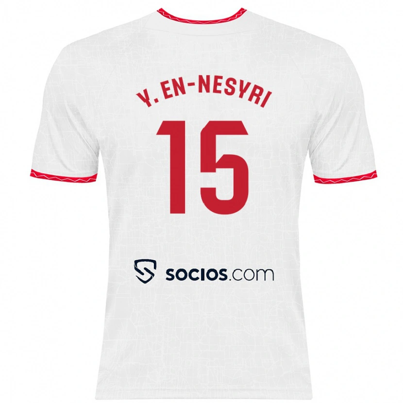 Danxen Herren Youssef En-Nesyri #15 Weiß Rot Heimtrikot Trikot 2024/25 T-Shirt Schweiz