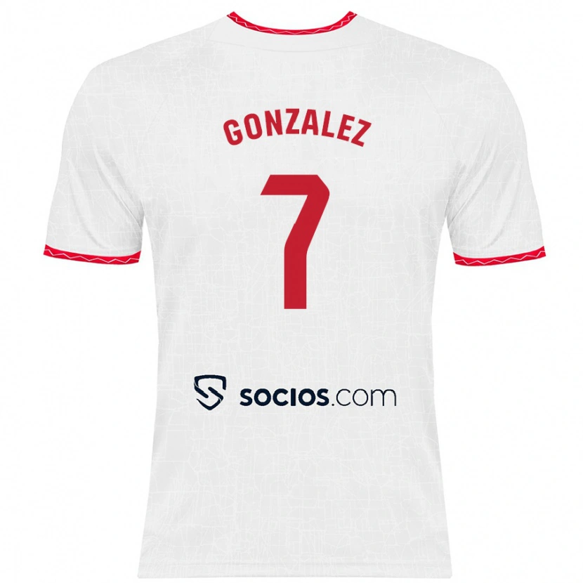 Danxen Herren Juan González #7 Weiß Rot Heimtrikot Trikot 2024/25 T-Shirt Schweiz