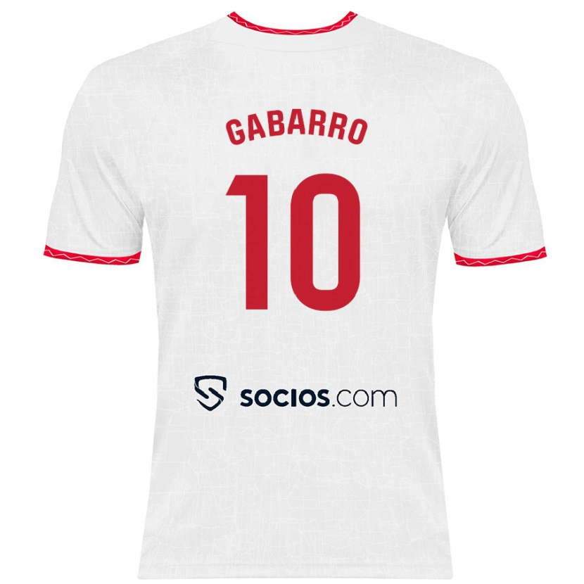 Danxen Herren María Inmaculada Gabarro Romero #10 Weiß Rot Heimtrikot Trikot 2024/25 T-Shirt Schweiz