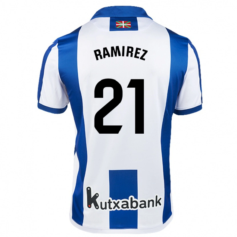 Danxen Herren Emma Ramírez #21 Weiß Blau Heimtrikot Trikot 2024/25 T-Shirt Schweiz