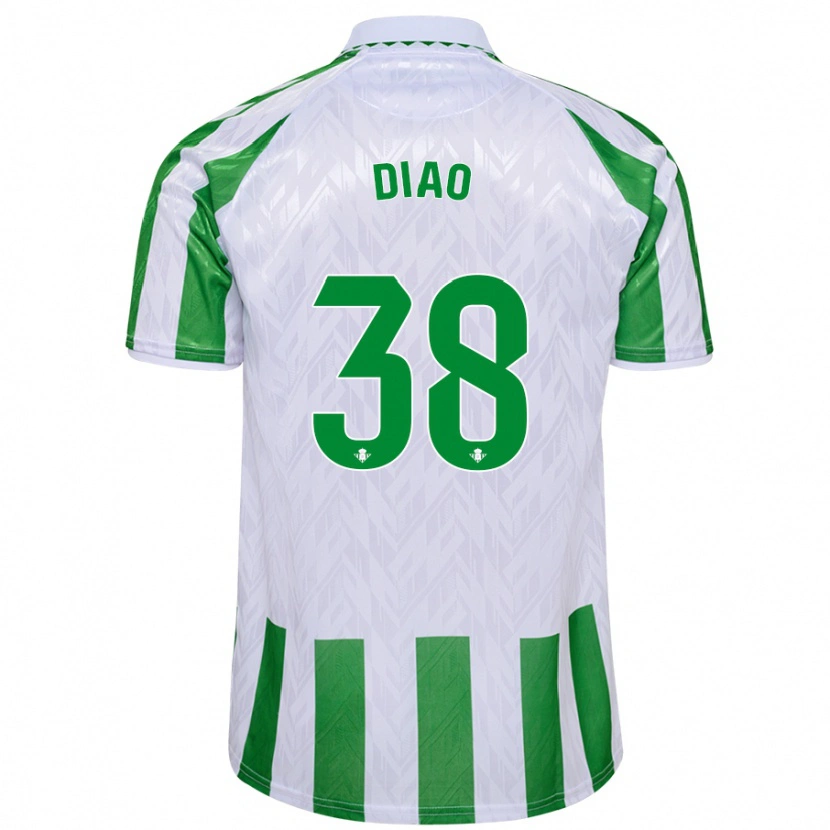 Danxen Herren Assane Diao #38 Grün Weiße Streifen Heimtrikot Trikot 2024/25 T-Shirt Schweiz