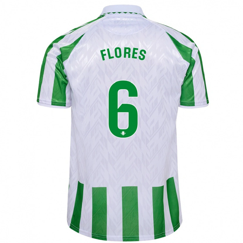 Danxen Herren Mateo Flores #6 Grün Weiße Streifen Heimtrikot Trikot 2024/25 T-Shirt Schweiz