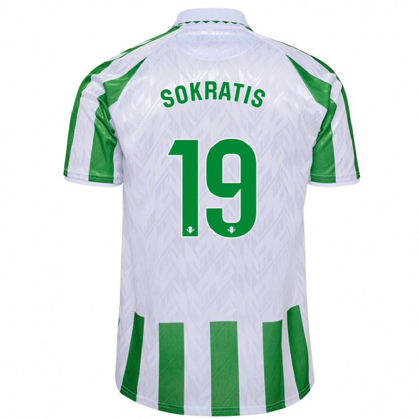 Danxen Herren Sokratis Papastathopoulos #19 Grün Weiße Streifen Heimtrikot Trikot 2024/25 T-Shirt Schweiz