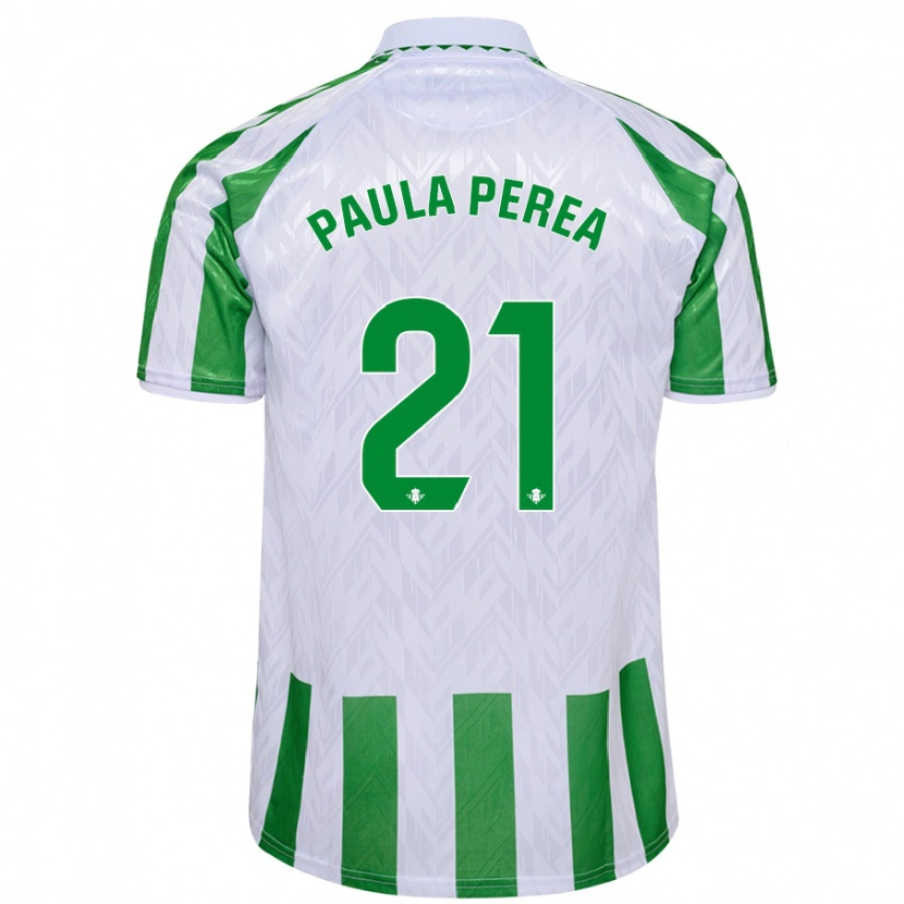 Danxen Herren Paula Perea Ramírez #21 Grün Weiße Streifen Heimtrikot Trikot 2024/25 T-Shirt Schweiz