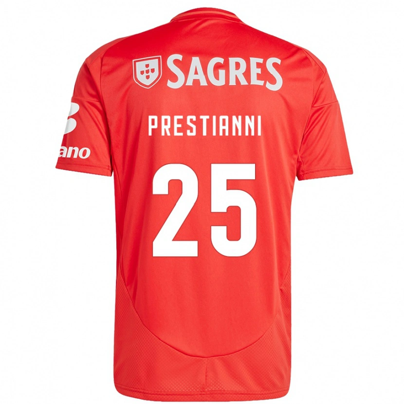 Danxen Herren Gianluca Prestianni #25 Rot Weiß Heimtrikot Trikot 2024/25 T-Shirt Schweiz