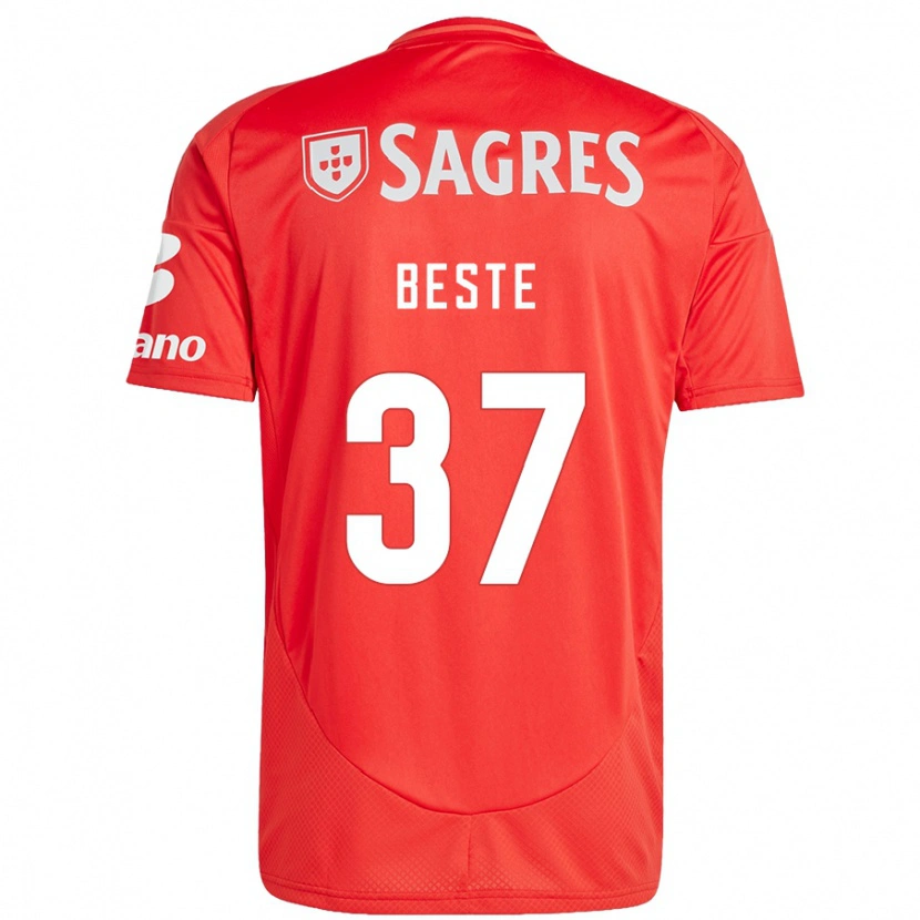 Danxen Herren Jan-Niklas Beste #37 Rot Weiß Heimtrikot Trikot 2024/25 T-Shirt Schweiz