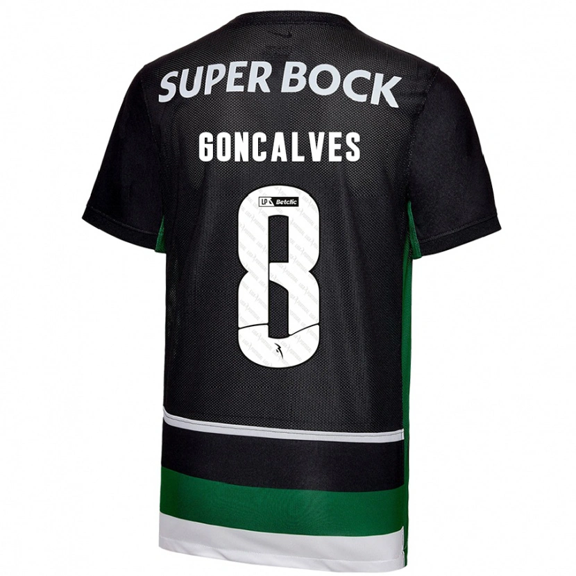 Danxen Herren Pedro Gonçalves #8 Schwarz Weiß Grün Heimtrikot Trikot 2024/25 T-Shirt Schweiz