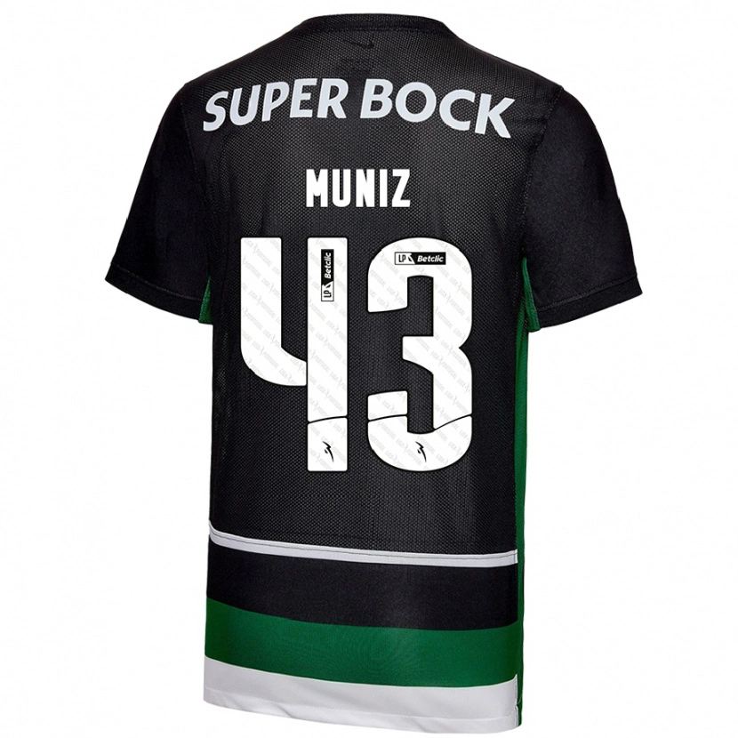 Danxen Herren João Muniz #43 Schwarz Weiß Grün Heimtrikot Trikot 2024/25 T-Shirt Schweiz