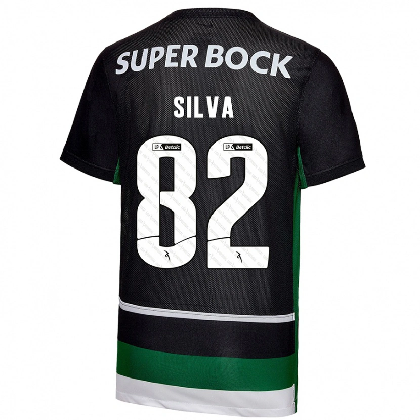 Danxen Herren Gabriel Silva #82 Schwarz Weiß Grün Heimtrikot Trikot 2024/25 T-Shirt Schweiz