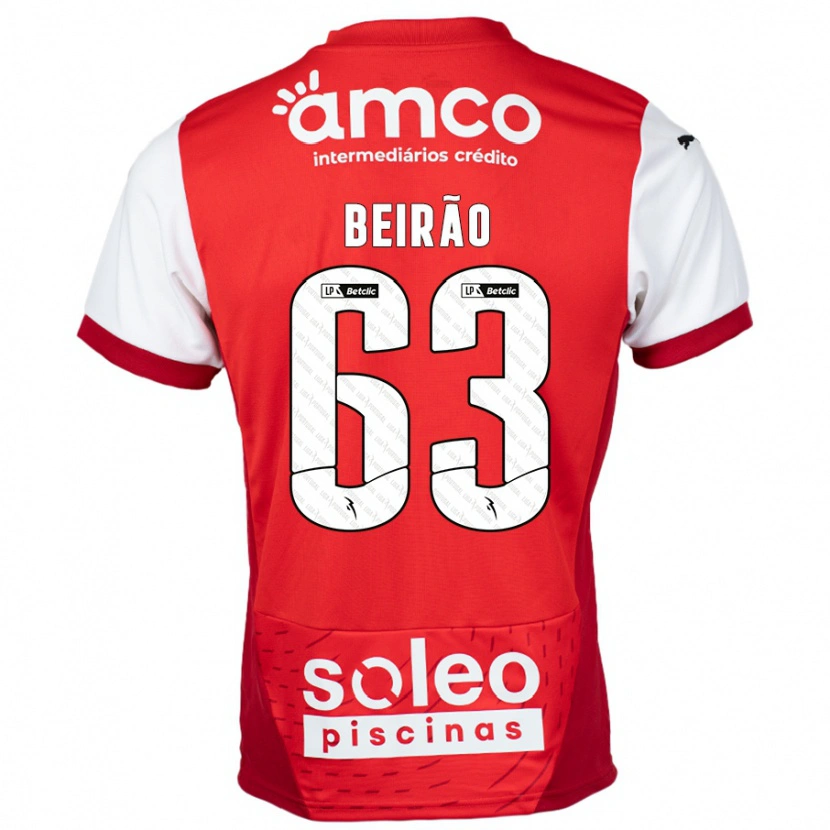 Danxen Herren Rodrigo Beirão #63 Rot Weiß Heimtrikot Trikot 2024/25 T-Shirt Schweiz