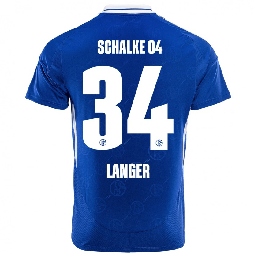 Danxen Herren Michael Langer #34 Königsblau Heimtrikot Trikot 2024/25 T-Shirt Schweiz